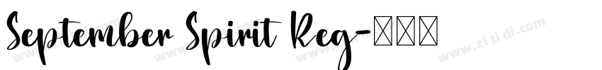 September Spirit Reg字体转换
